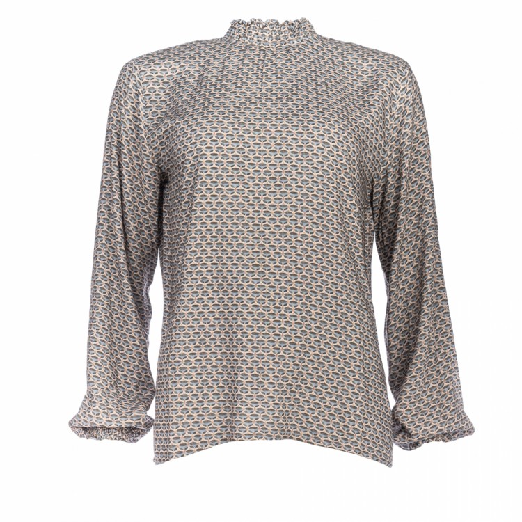 NED Top Smock Denim Rounds Woven NED Top Smock Denim Rounds Woven